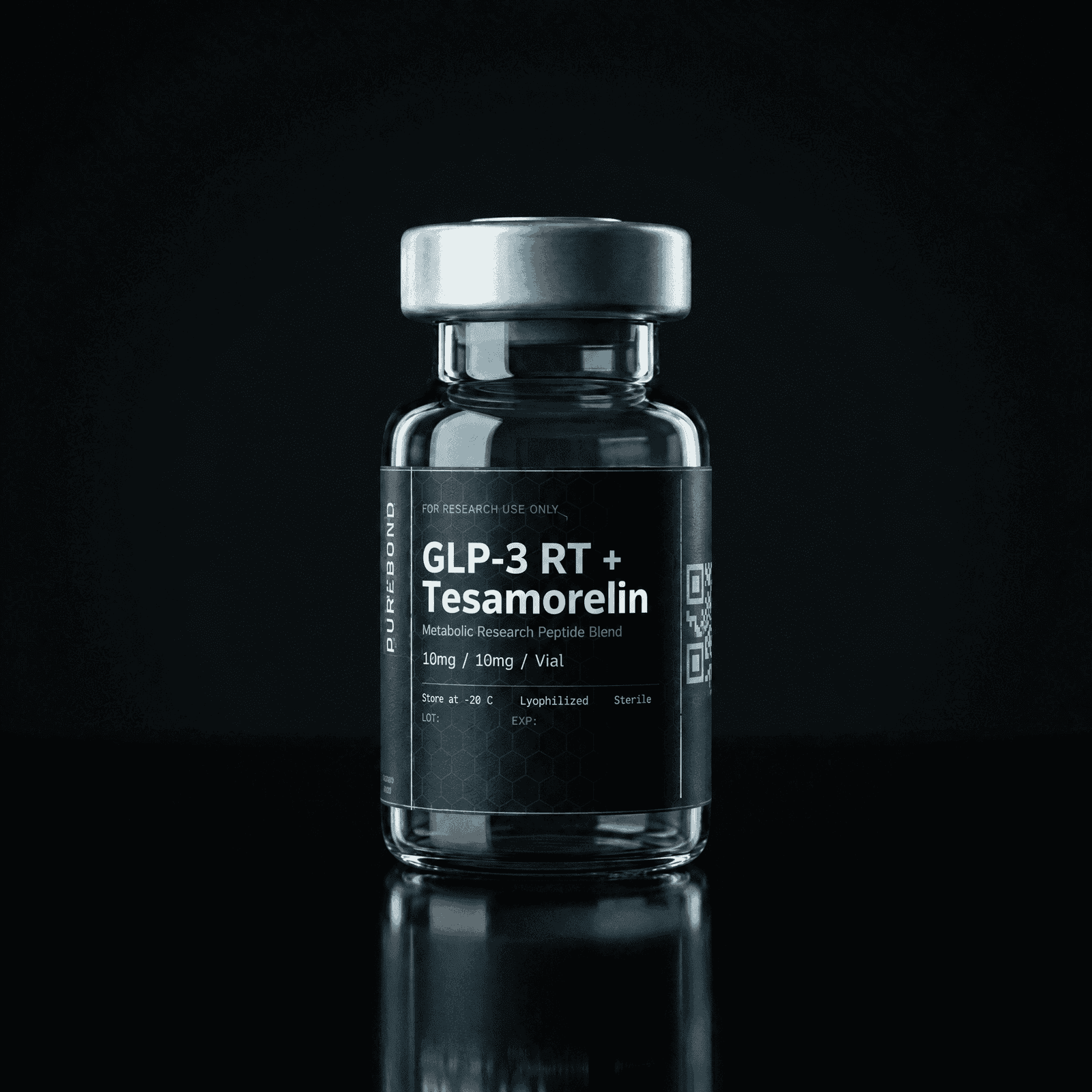 GLP-3 RT + Tesamorelin Blend lyophilized research vial